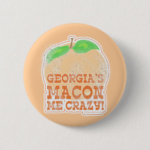 Ik ben gek op Macon van Georgië. Ronde Button 5,7 Cm