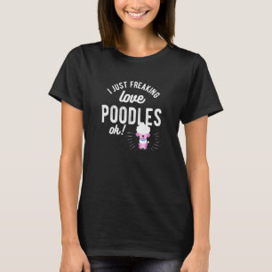 Ik ben gek op mijn poedel ok hond trainer eigenaar t-shirt