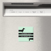 Ik ben gek op mijn wiener moderne silhouet magneet (Insitu (Vaatwasser))