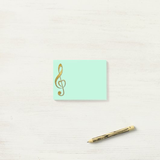 Ik ben gek op muziekkaartenbonkussen post-it® notes (Op bureau)