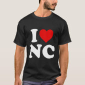 Ik ben gek op NC Heart North Carolina T-shirt (Voorkant)