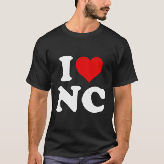 Ik ben gek op NC Heart North Carolina T-shirt