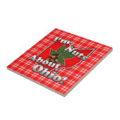 Ik ben gek op Ohio, Funny Red Buckeye Nut Tegeltje (Zijkant)