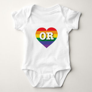 Ik ben gek op Oregon Rainbow Heart Romper