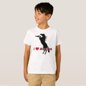 Ik ben gek op paarden die silhouetten fokken t-shirt (Voorkant volledig)