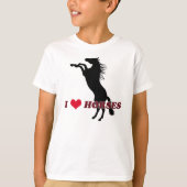 Ik ben gek op paarden die silhouetten fokken t-shirt (Voorkant)