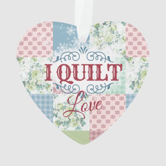 Ik ben gek op patchwork-quilter-naaikerstmis ornament (achterkant)