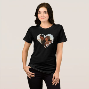 Ik ben gek op Script Heart Photo Tri-Blend Shirt
