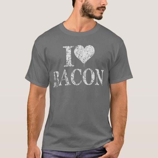 Ik ben gek op shirt van het T-shirt van Bacon. (Voorkant)