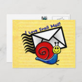 Ik ben gek op Snail Mail! (Het Briefkaart) Briefkaart (Voorkant / Achterkant)