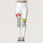 Ik ben gek op softbal Leggings (Voorkant)