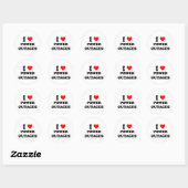 Ik ben gek op stroomuitval ronde sticker (Vel)