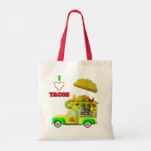 Ik ben gek op Tacos Little Taco Truck Tote Bag (Achterkant)