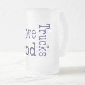 Ik ben gek op voedseltrucks blok matglas bierpul (Voorkant rechts)