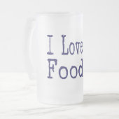 Ik ben gek op voedseltrucks blok matglas bierpul (Voorkant links)