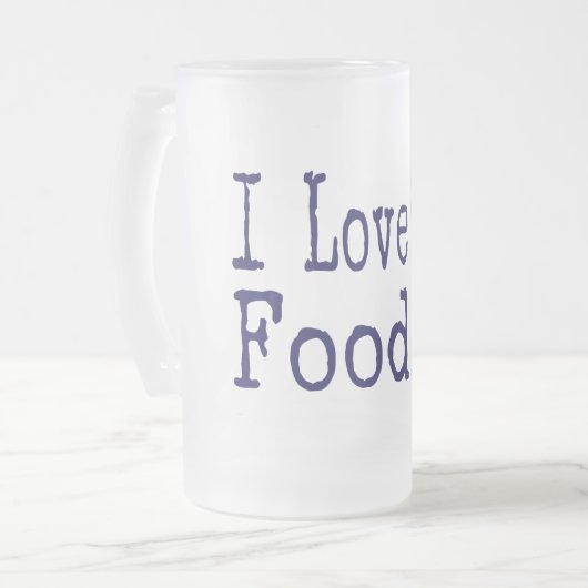 Ik ben gek op voedseltrucks blok matglas bierpul (Voorkant links)