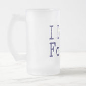 Ik ben gek op voedseltrucks blok matglas bierpul (Links)