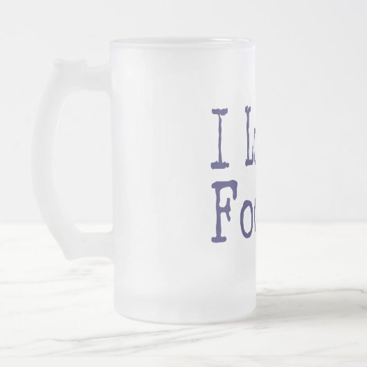 Ik ben gek op voedseltrucks blok matglas bierpul (Links)