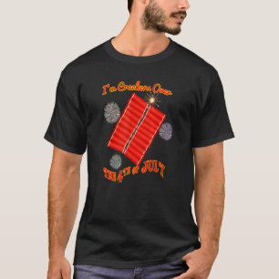 Ik ben gek op vuurwerk op 4 juli t-shirt