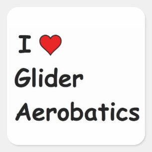 Ik ben gek op zweefvliegen vierkante sticker
