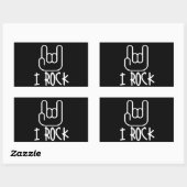 Ik ben gek. rechthoekige sticker (Vel)