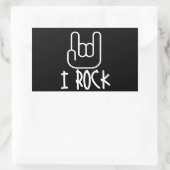 Ik ben gek. rechthoekige sticker (Tas)