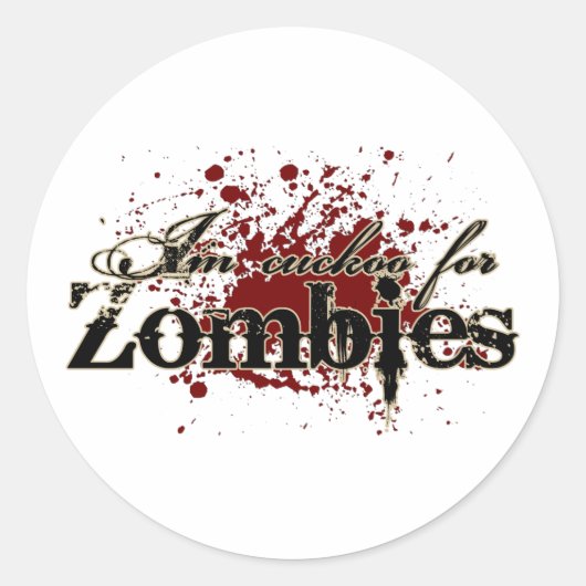 Ik ben gek... ronde sticker (Voorkant)