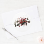 Ik ben gek... ronde sticker (Envelop)