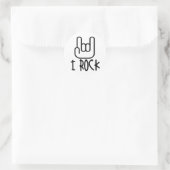 Ik ben gek. ronde sticker (Tas)