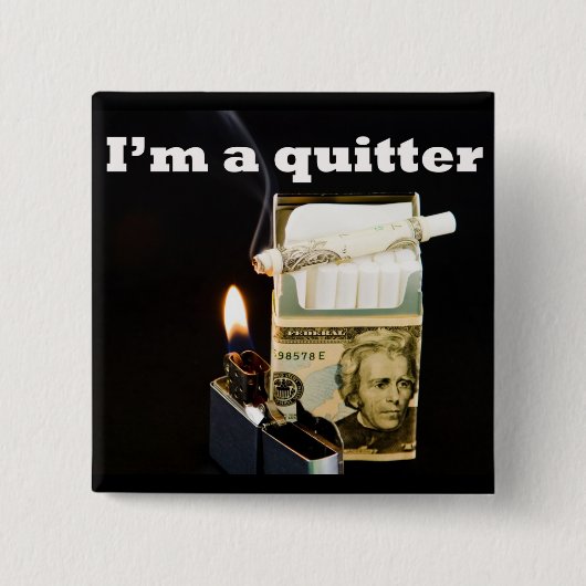 Ik ben gek vierkante button 5,1 cm (Voorkant)