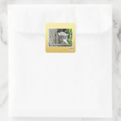 Ik ben gek vierkante sticker (Tas)