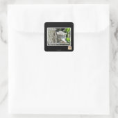 Ik ben gek vierkante sticker (Tas)