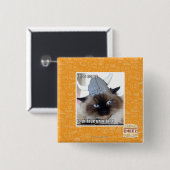 Ik ben gekomen om ons dorp te plunderen vierkante button 5,1 cm (Voorkant /achterkant)