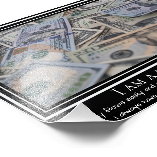 Ik ben geld magneet positieve quote foto afdruk (Hoek)