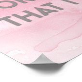 IK BEN GELIEFD Bevestiging roze Waterverf Poster (Hoek)