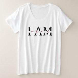 Ik ben Geliefd, Gekozen, Waardig, Overwinnaar, Gen Grote Maat T-shirt