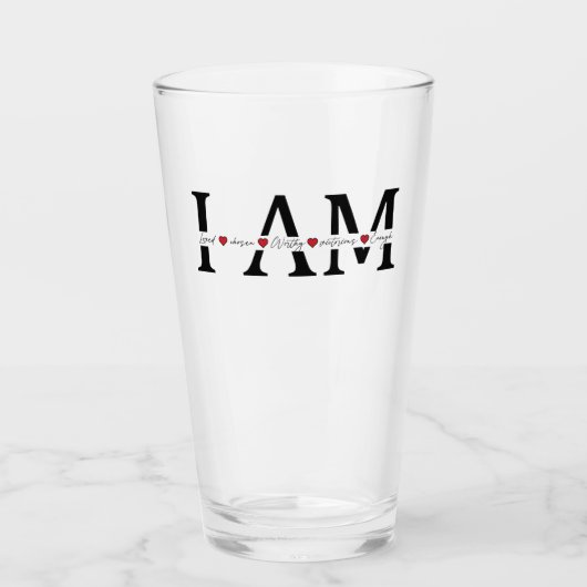 Ik ben geliefd, uitverkoren, waardig, zegevierend, glas (Voorkant)