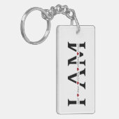 Ik ben geliefd, uitverkoren, waardig, zegevierend, sleutelhanger (Voorkant Links)