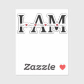 Ik ben geliefd, uitverkoren, waardig, zegevierend, sticker (Vel)