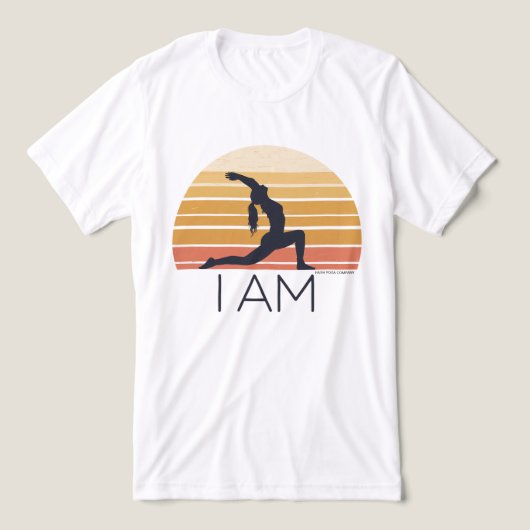 IK BEN GELOOF YOGA KLEDING ZON LOGO Tri-Blend SHIRT (Design voorkant)