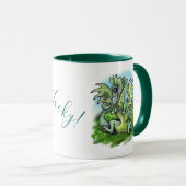 " ik ben Gelukkig" kleine draak shamrock Mok (Voorkant rechts)