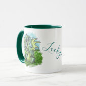 " ik ben Gelukkig" kleine draak shamrock Mok (Voorkant links)