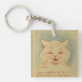 Ik ben gelukkig omdat iedereen van me houdt sleutelhanger