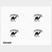 Ik ben gelukkiger dan een kamel op woensdag ovale sticker (Vel)