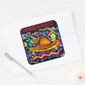 IK BEN GEMAAKT IN MEXICO VIERKANTE STICKER (Envelop)