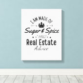 Ik ben gemaakt van suiker & kruiden en vastgoed ad canvas afdruk (Insitu (Houten vloer))