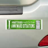 Ik ben geneigd om in Awkward Situations te tekenen Bumpersticker (Op auto)