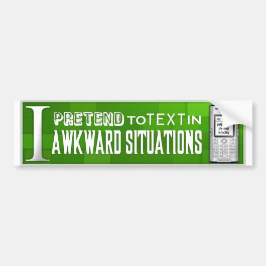 Ik ben geneigd om in Awkward Situations te tekenen Bumpersticker (Voorkant)