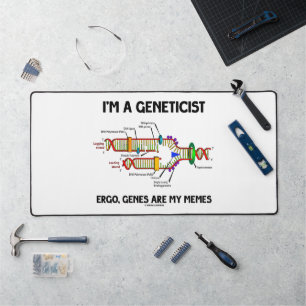 Ik ben geneticus Ergo Genes zijn mijn DNA van mijn Bureaumat