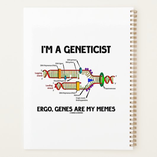 Ik ben geneticus Ergo Genes zijn mijn DNA van mijn Planner (Achterkant)